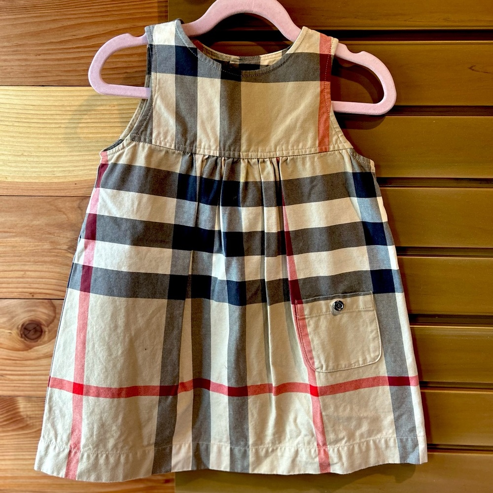 Burberry toddler girls 2T cotton plaid dress